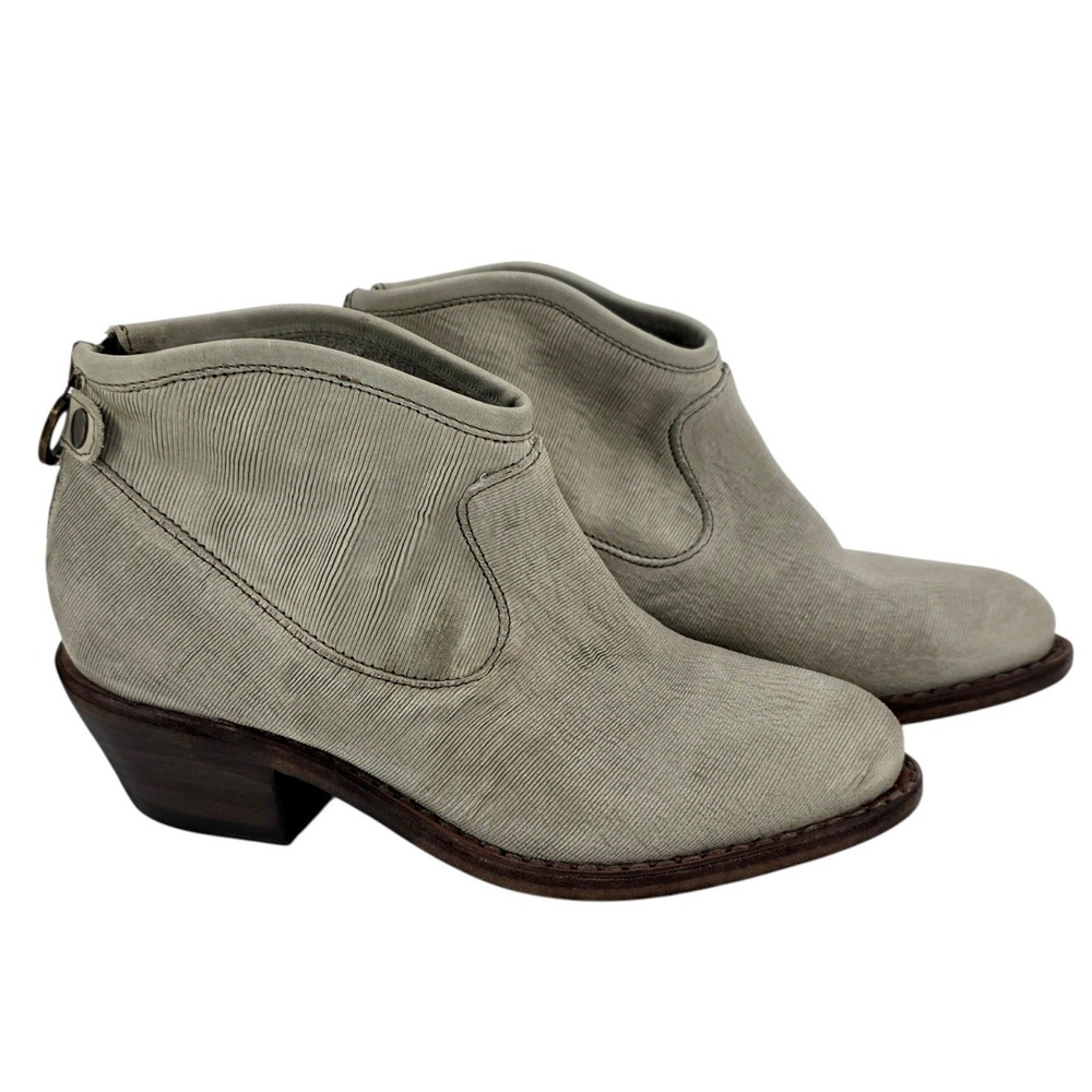 Fiorentini + Baker Womens 36 Cream Textured Leather Ankle Boots